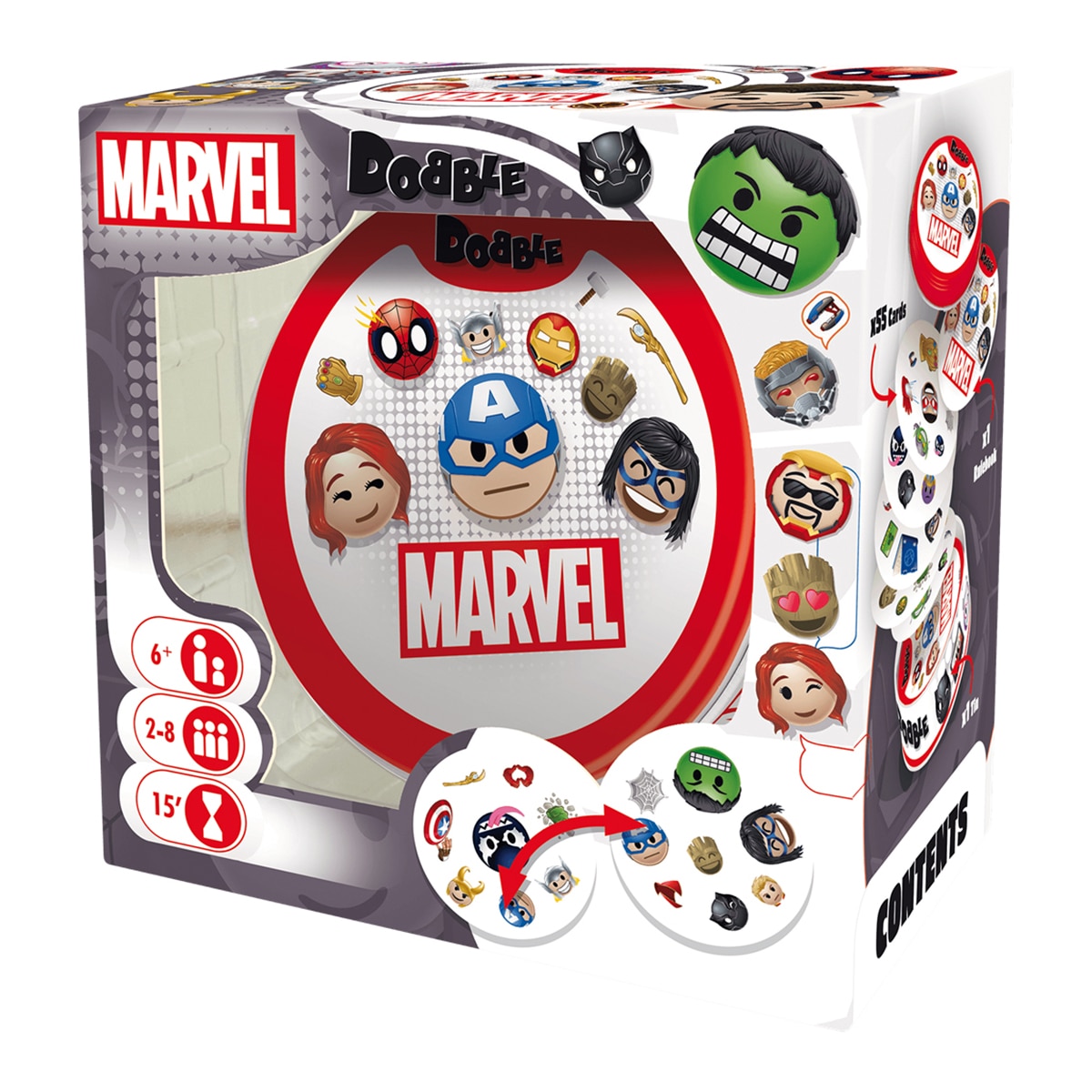 Imagen 0 de Juego de mesa Dobble Marvel Emoji Zygomatic