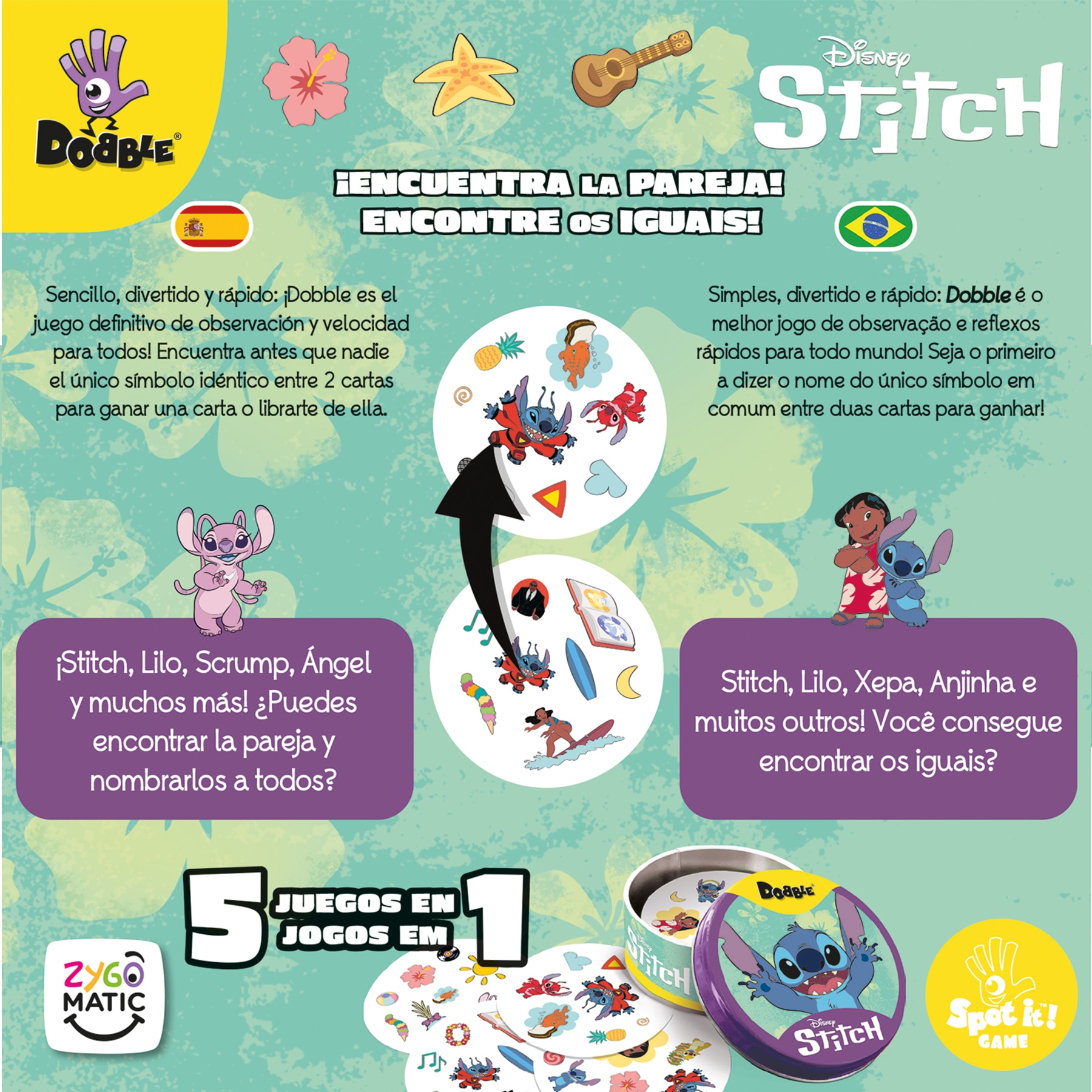Juego de Mesa Dobble Disney Stitch Asmodee 7