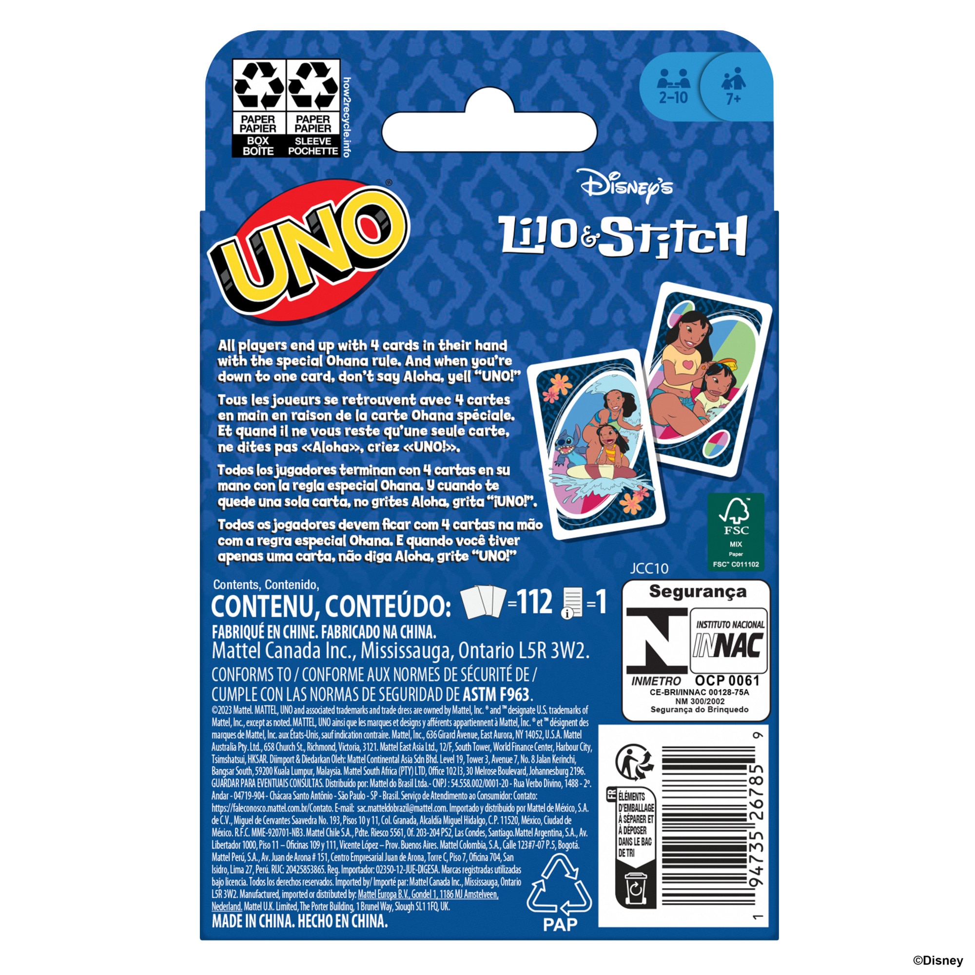 UNO Disney Lilo & Stitch Mattel Games 6