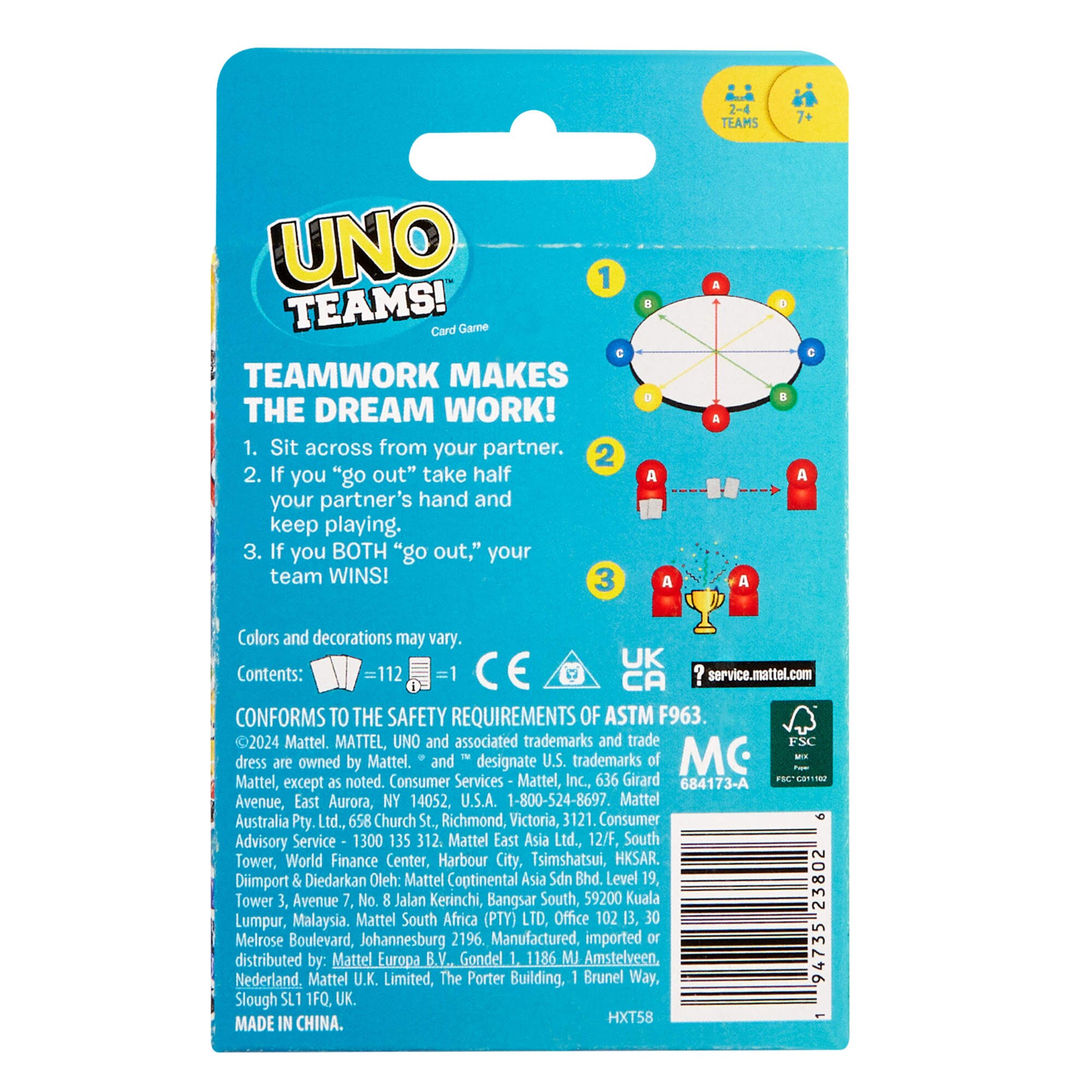 UNO Teams Jogo de Cartas 8