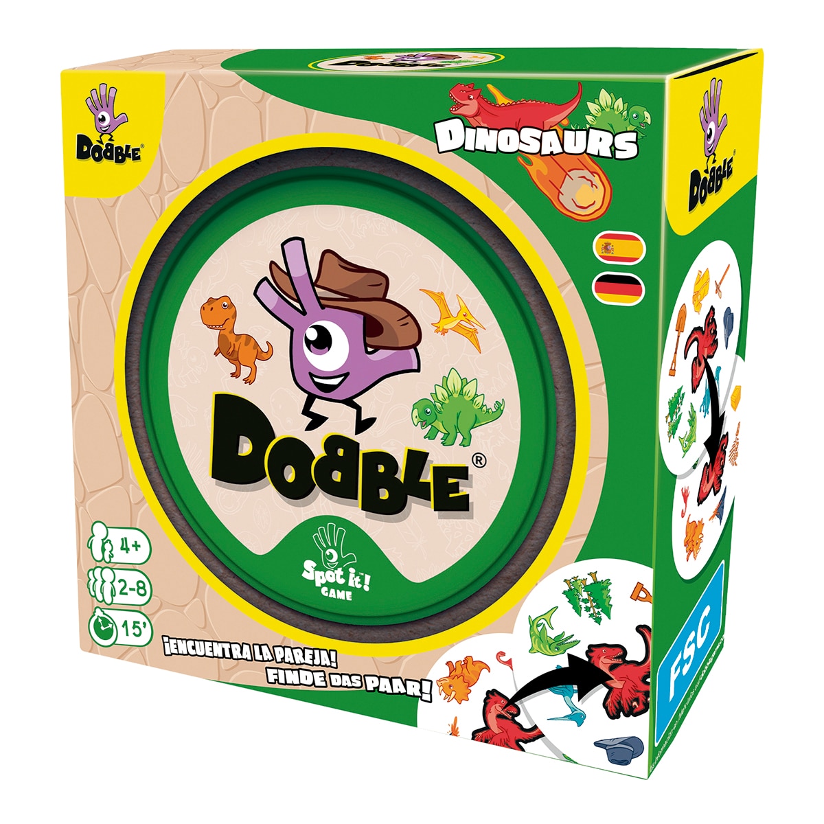 Imagen 0 de Juego de mesa Dobble Dinosaurs Zygomatic