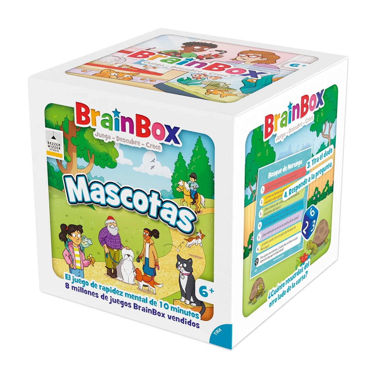 Asmodee - Juego de mesa BrainBox Mascotas Asmodee.