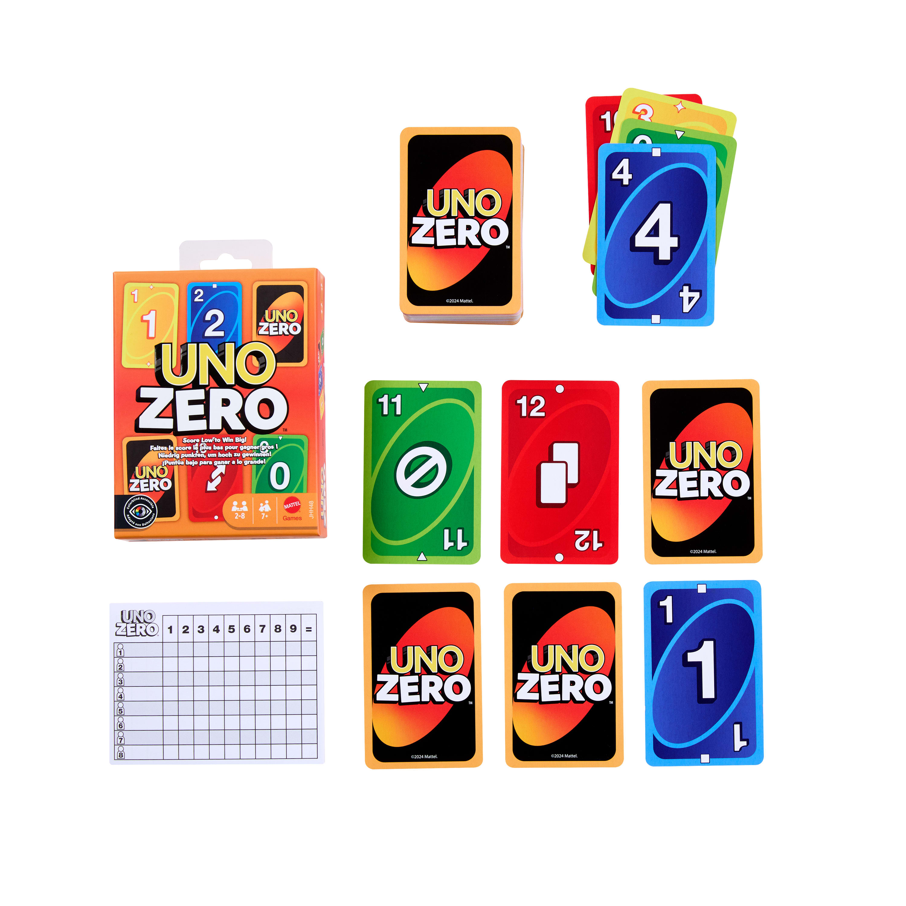 Juego de cartas Zero UNO Mattel Games 4