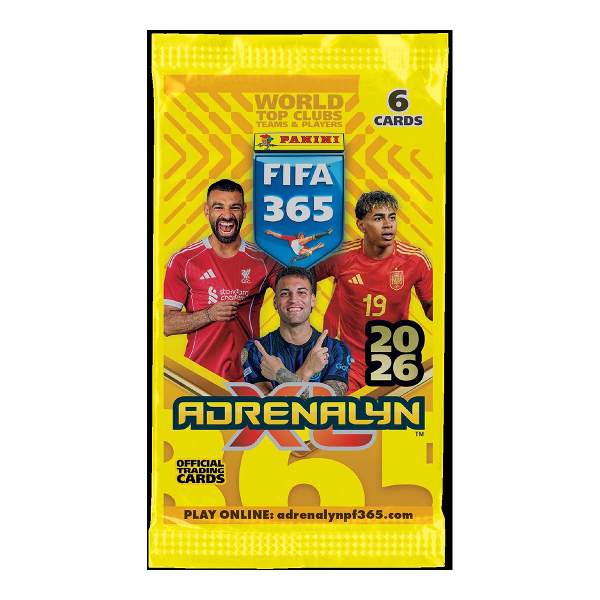 Sobre con 6 cartas Fifa 365 Adrenalyn 2026 Panini modelos surtidos 1