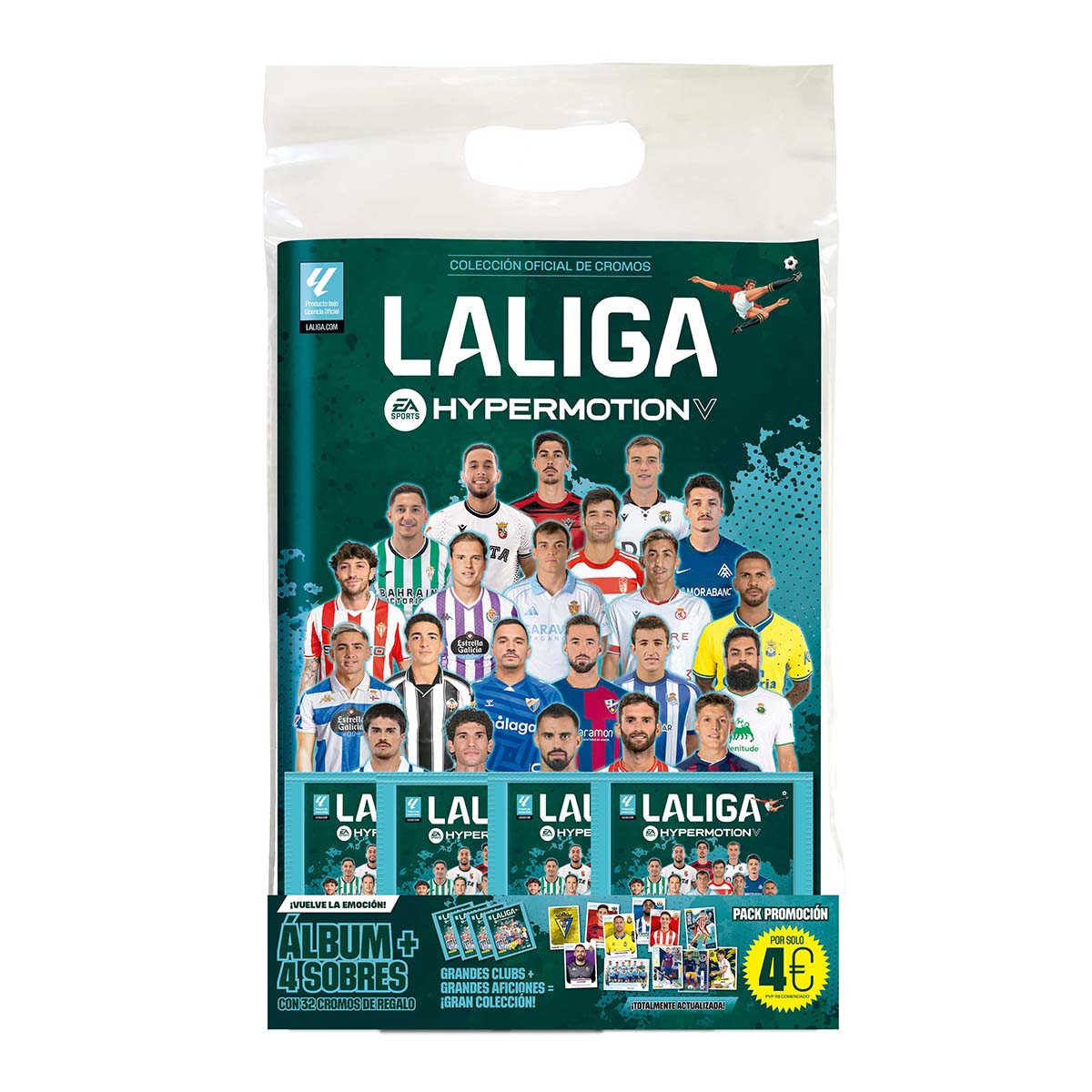 Imagen 0 de Álbum y 4 Sobres Liga Hypermotion 2025-26 Panini