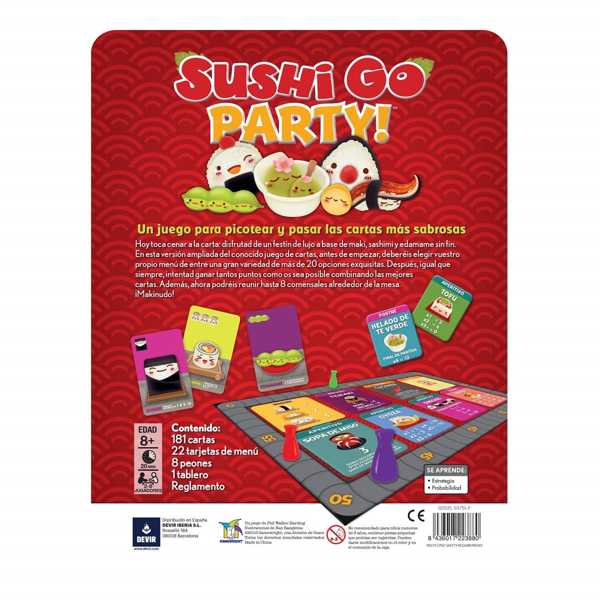 Juego de cartas Sushi Go Party Devir 2