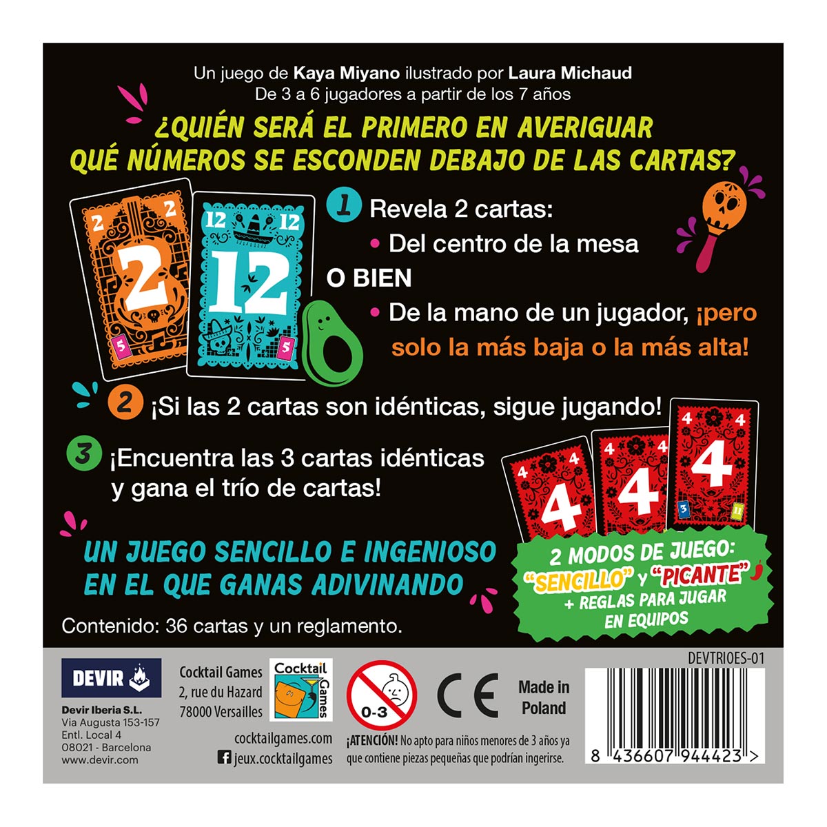 Juego de cartas Trio Devir 3