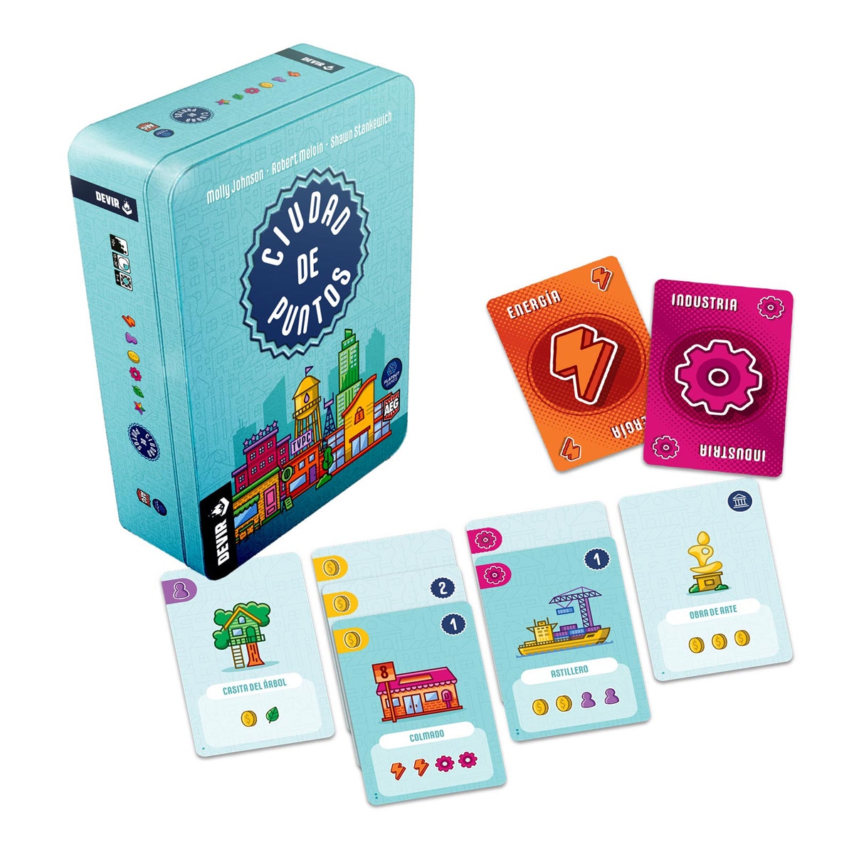 Juego de cartas Ciudad de puntos Devir 2