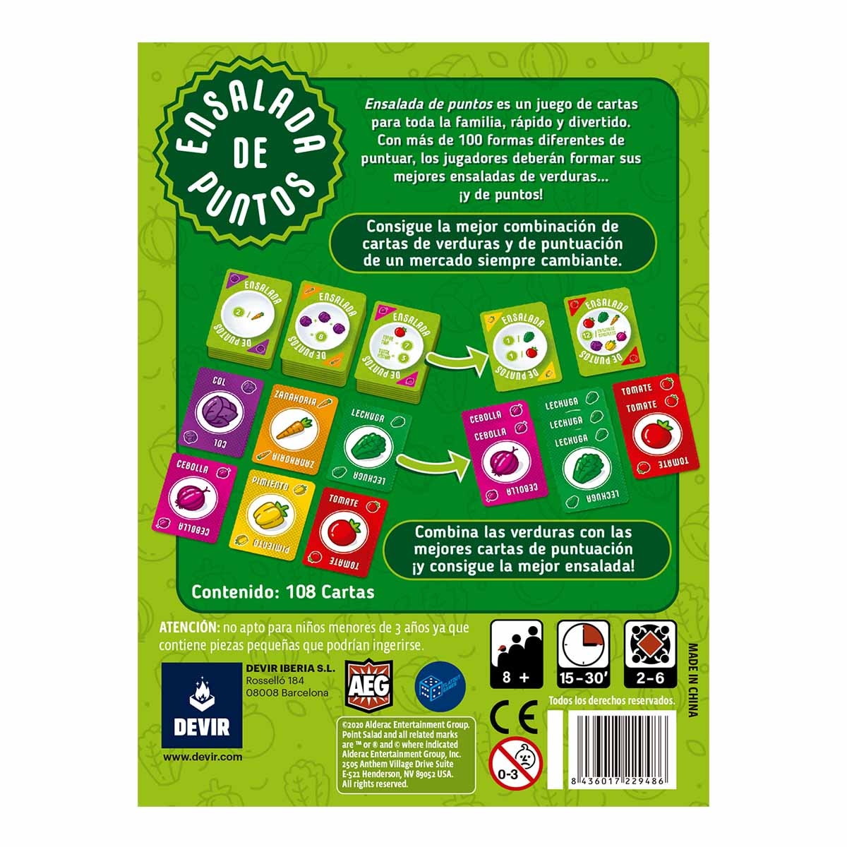 Juego de cartas Ensalada de puntos Devir 3
