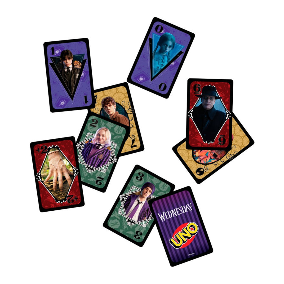 Juego de cartas UNO Miércoles Mattel Games 4