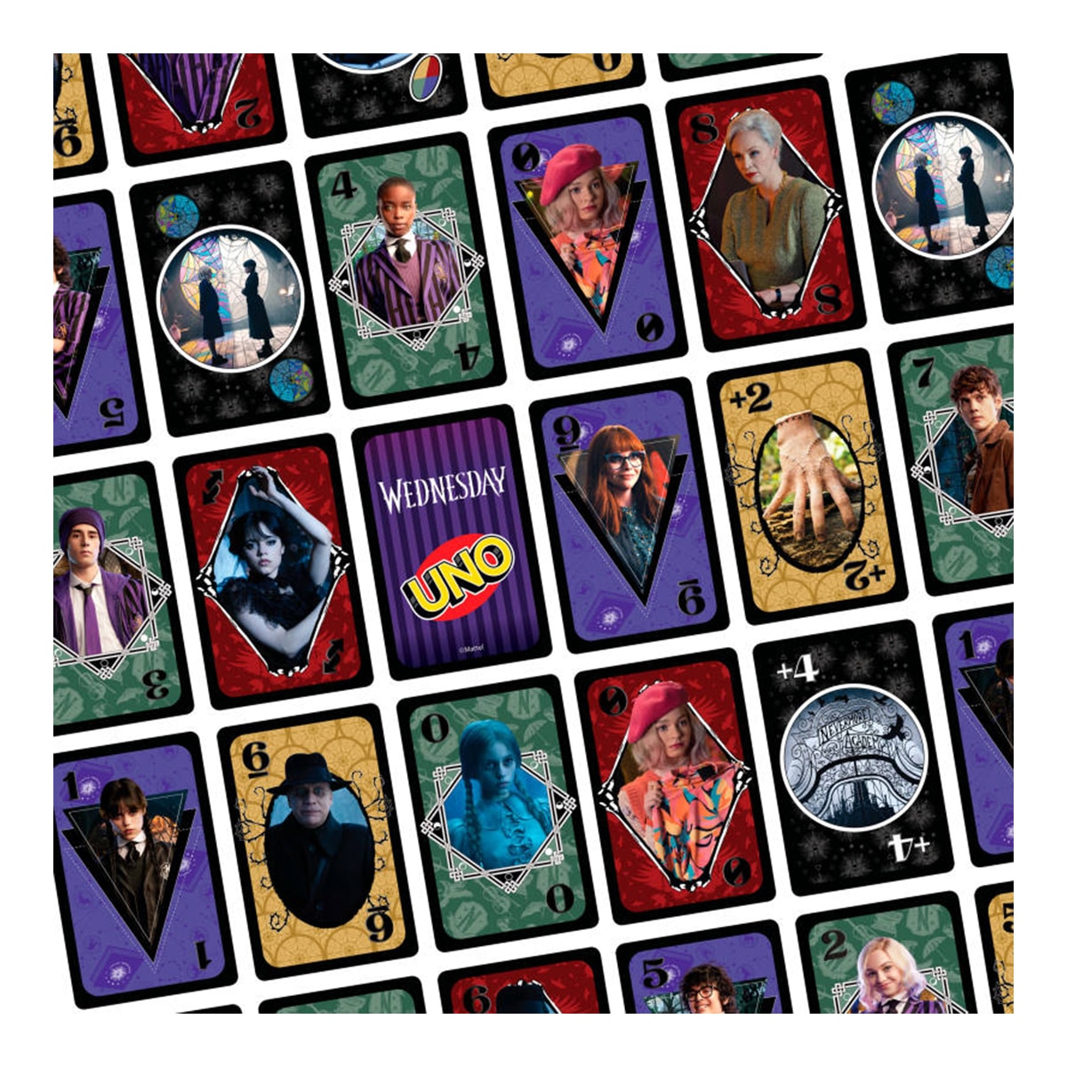 Juego de cartas UNO Miércoles Mattel Games 5