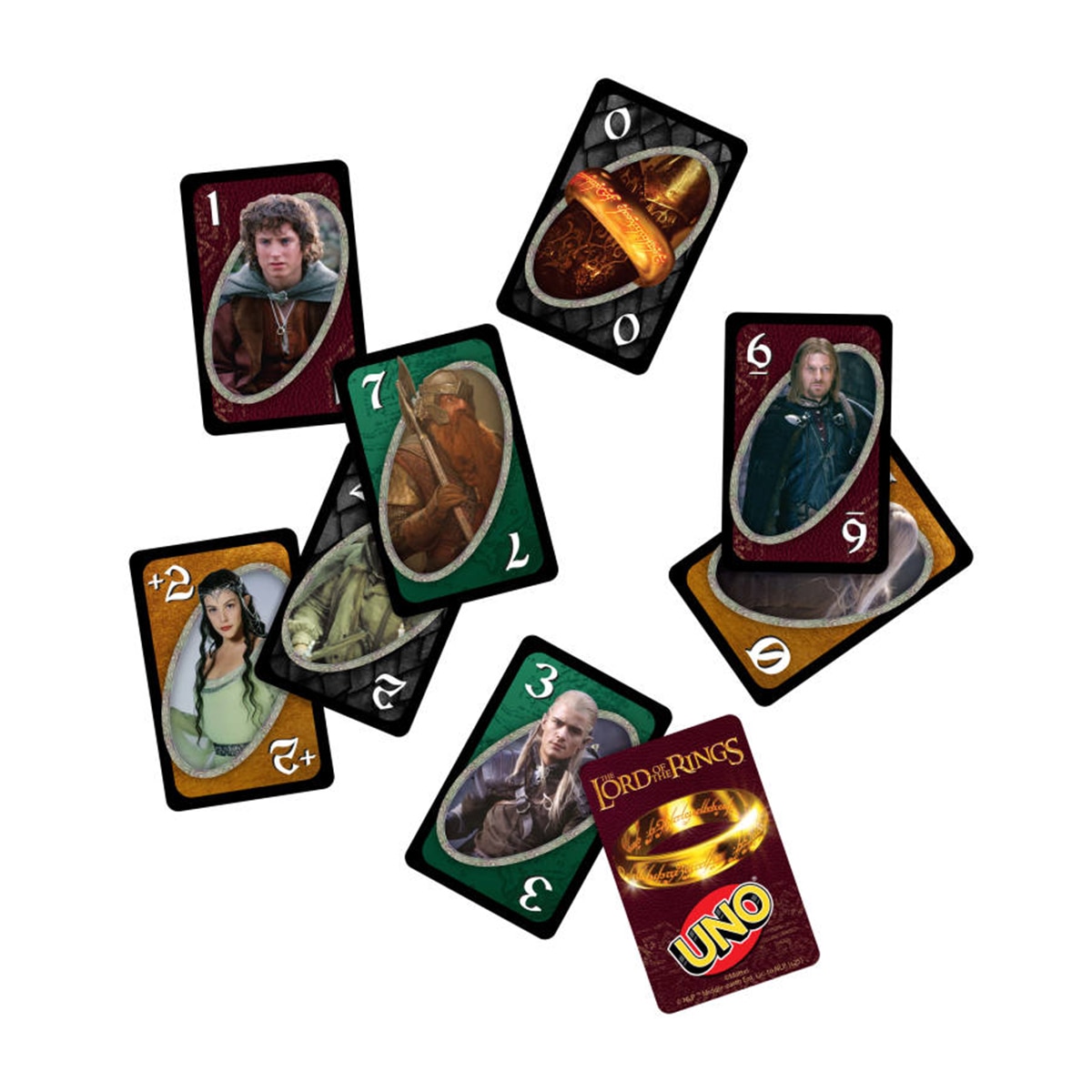 Juego de cartas UNO El Señor de los Anillos Mattel Games 3