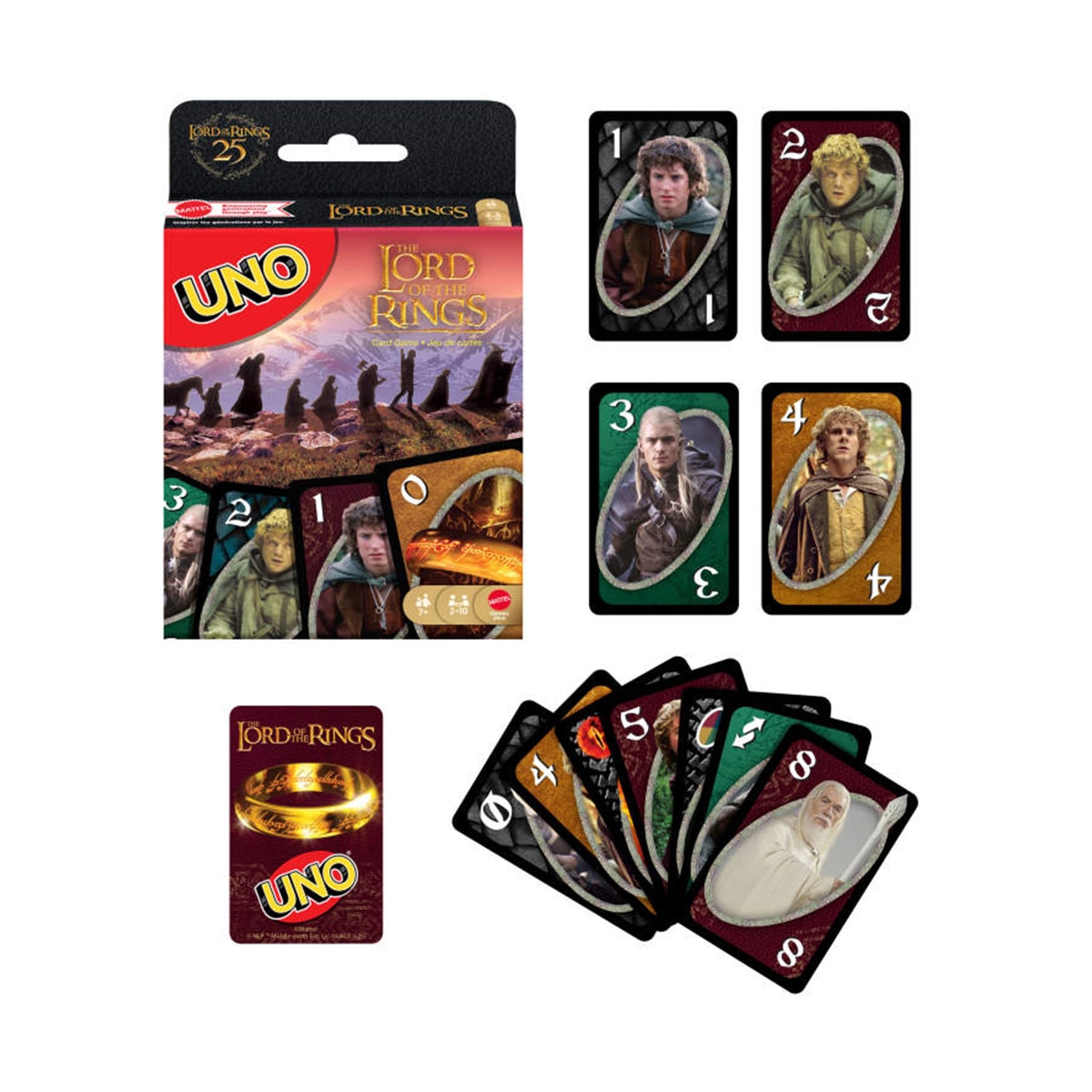 Juego de cartas UNO El Señor de los Anillos Mattel Games 5