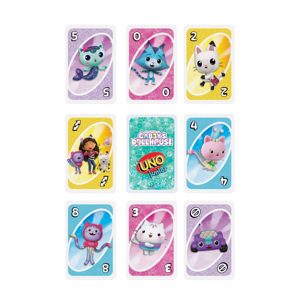 Juego de cartas UNO Junior La casa de muñecas de Gabby Mattel Games 6