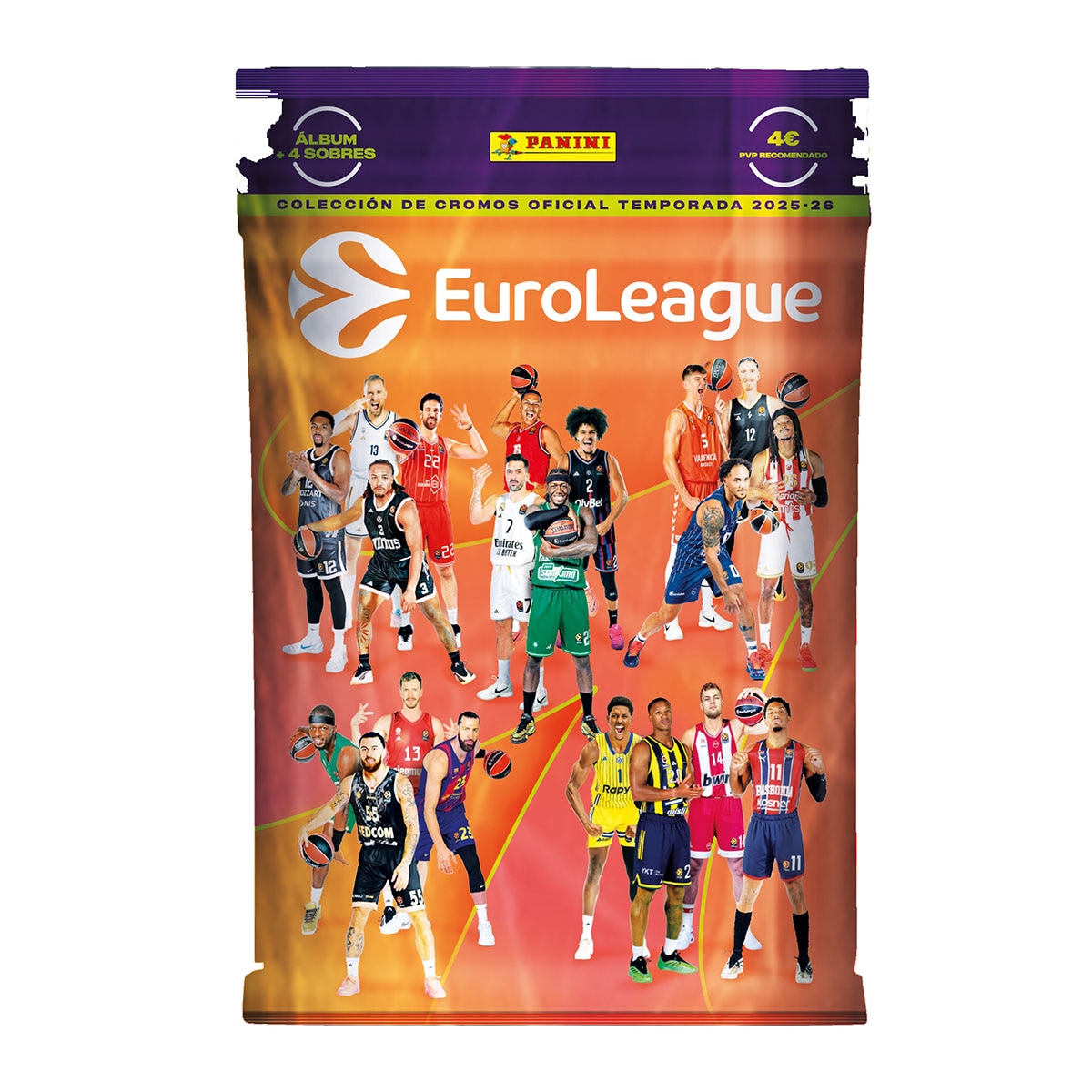 Imagen 0 de MEGAPAKC (ÁLBUM + 4 SOBRES) BASKET EUROLEAGUE 2025/2026