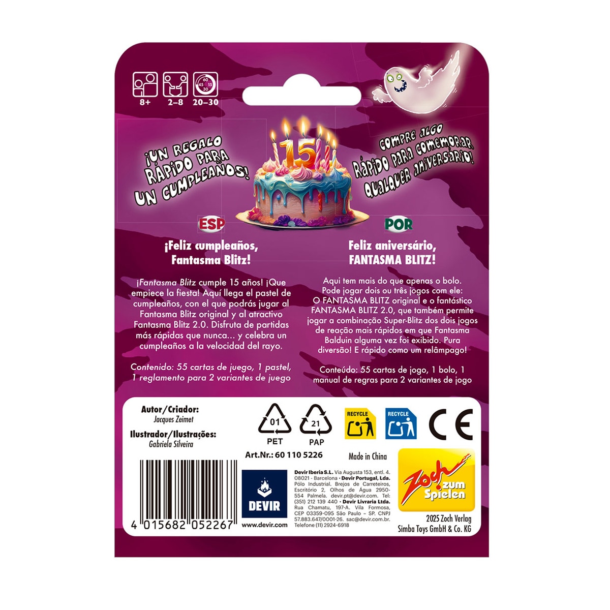 Juego de cartas Fantasma blitz: Feliz cumpleaños!!! Devir 3