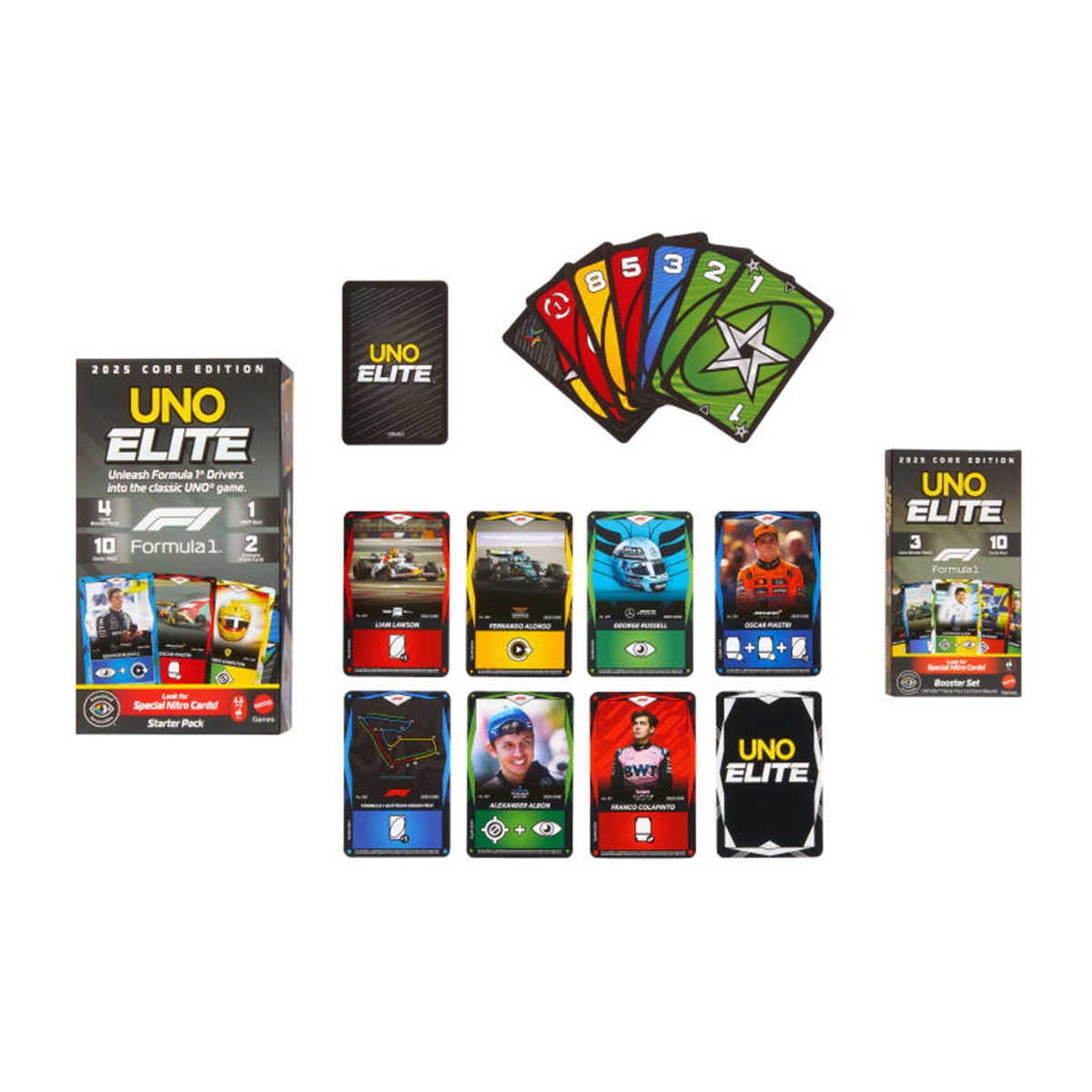 Juego de cartas UNO Elite RaC 2025 Core Edition Booster Set Mattel 2