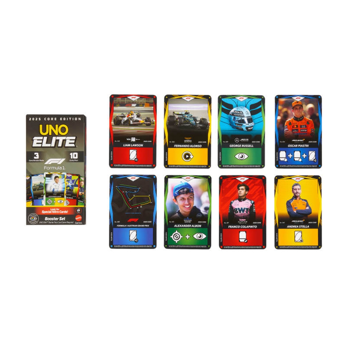Juego de cartas UNO Elite RaC 2025 Core Edition Booster Set Mattel 5