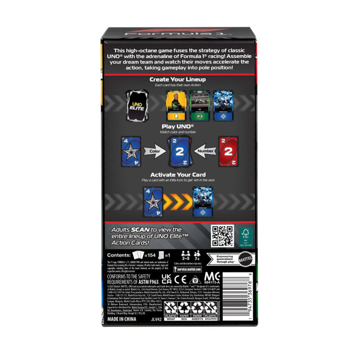 Juego de cartas UNO Elite RaC 2025 Core Edition Starter Pack Mattel 6