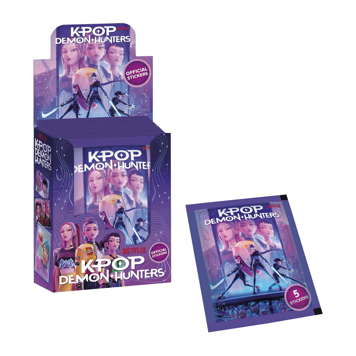 Sobre de 5 cromos coleccionables Kpop demon hunter Bizak 3