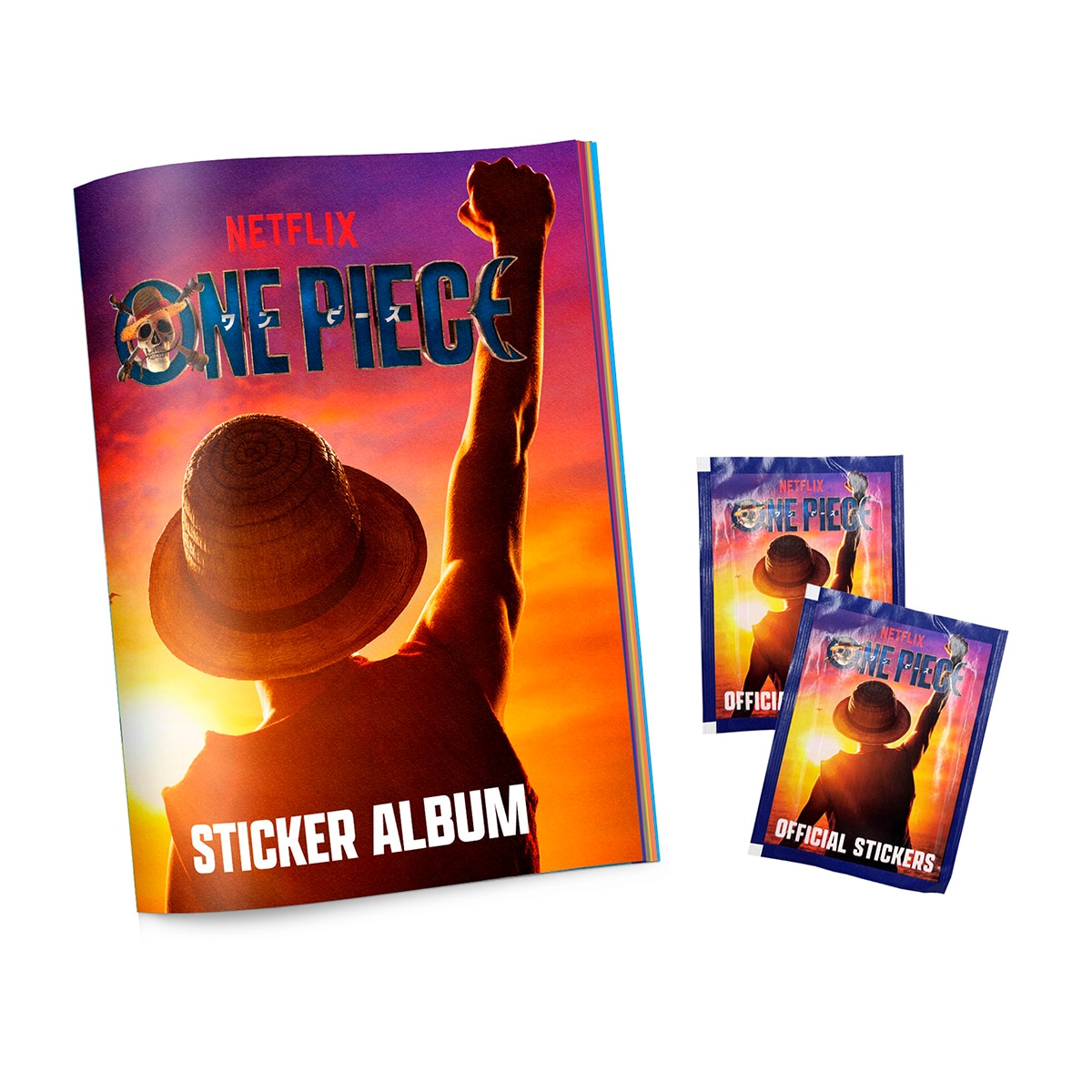 Álbum starter pack y 2 sobres One piece Bizak 3