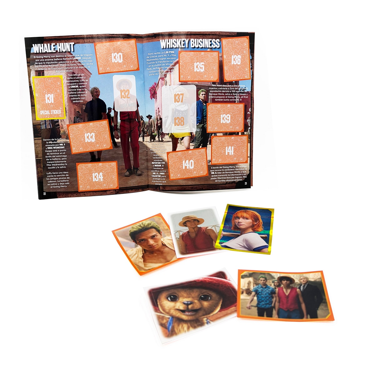Álbum starter pack y 2 sobres One piece Bizak 4
