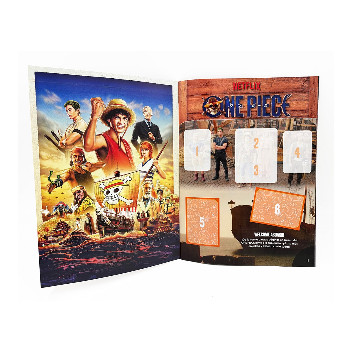 Álbum starter pack y 2 sobres One piece Bizak 5