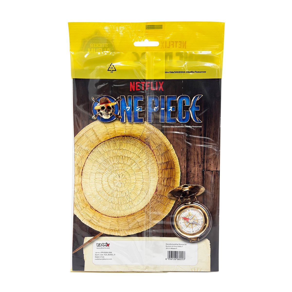 Álbum starter pack y 2 sobres One piece Bizak 6