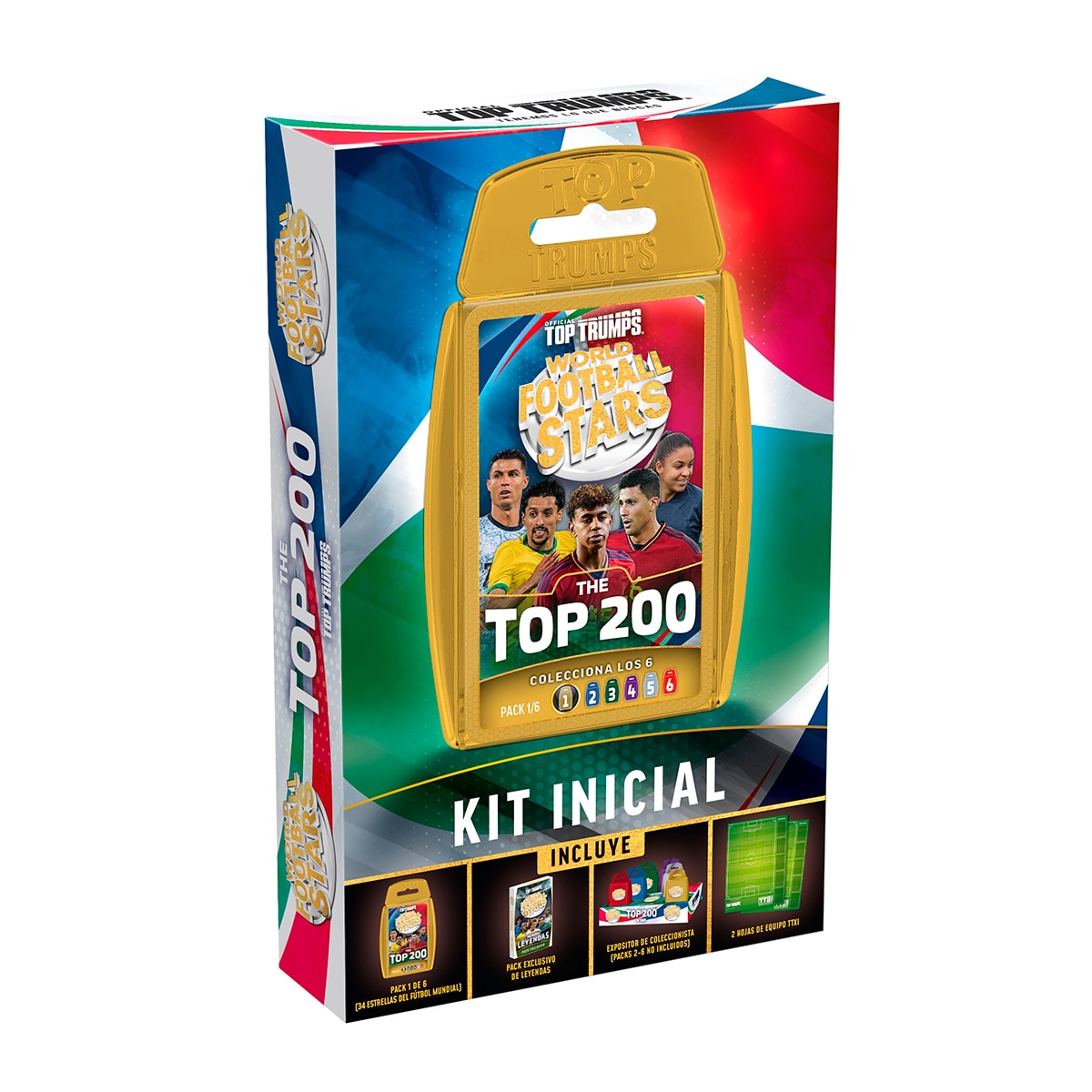 Imagen 0 de Juego de cartas Futbol Mundial Top 200 Starter kit Bizak