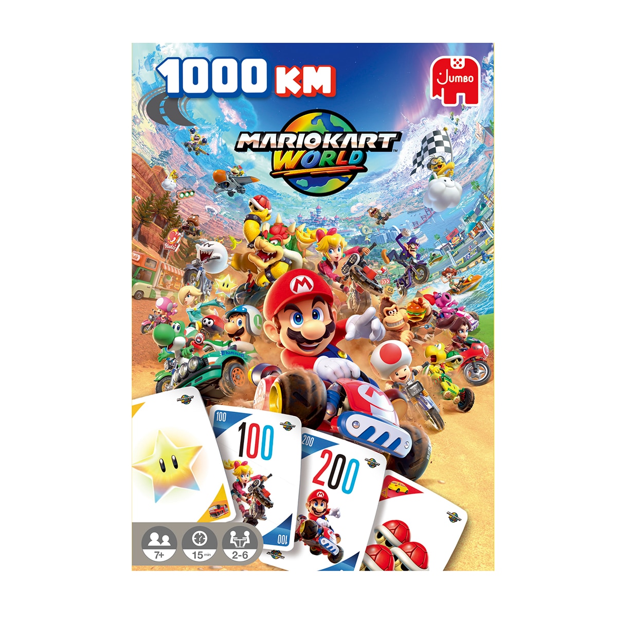 Jogo de Cartas 1000Km - Mario Kart World - Jumbo 6