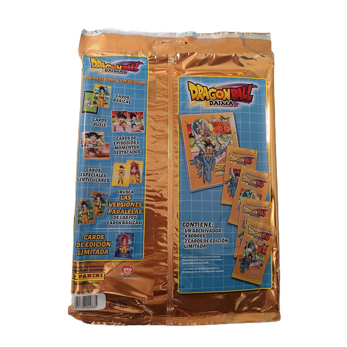 Megapack Archivador 4 Sobres y 2 Cartas Edicion Limitada Dragon Ball Tc Daima Panini 2