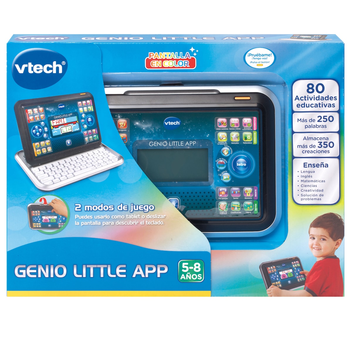 Genio Little app azul Ordenador tableta infantil con más de 80