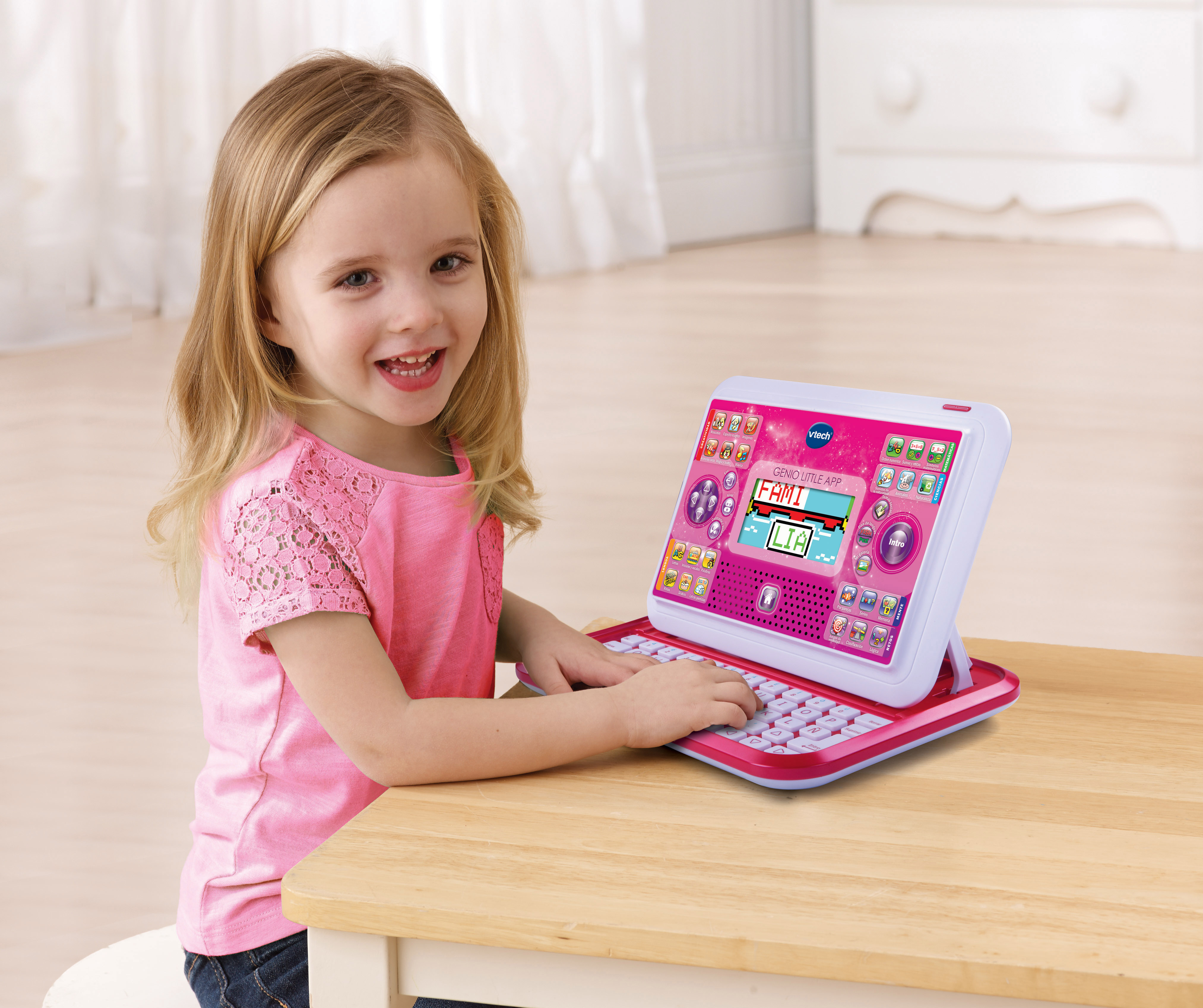 VTech Portátil e tablet 2 em 1 Genio Little app rosa 4