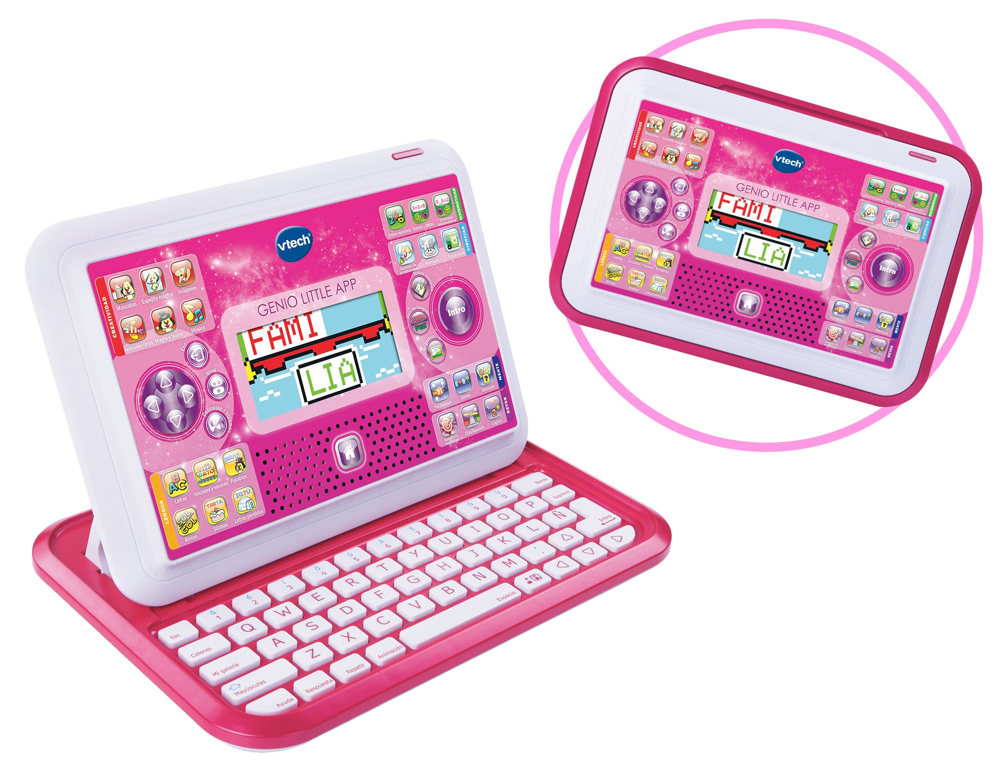 VTech Portátil e tablet 2 em 1 Genio Little app rosa 5