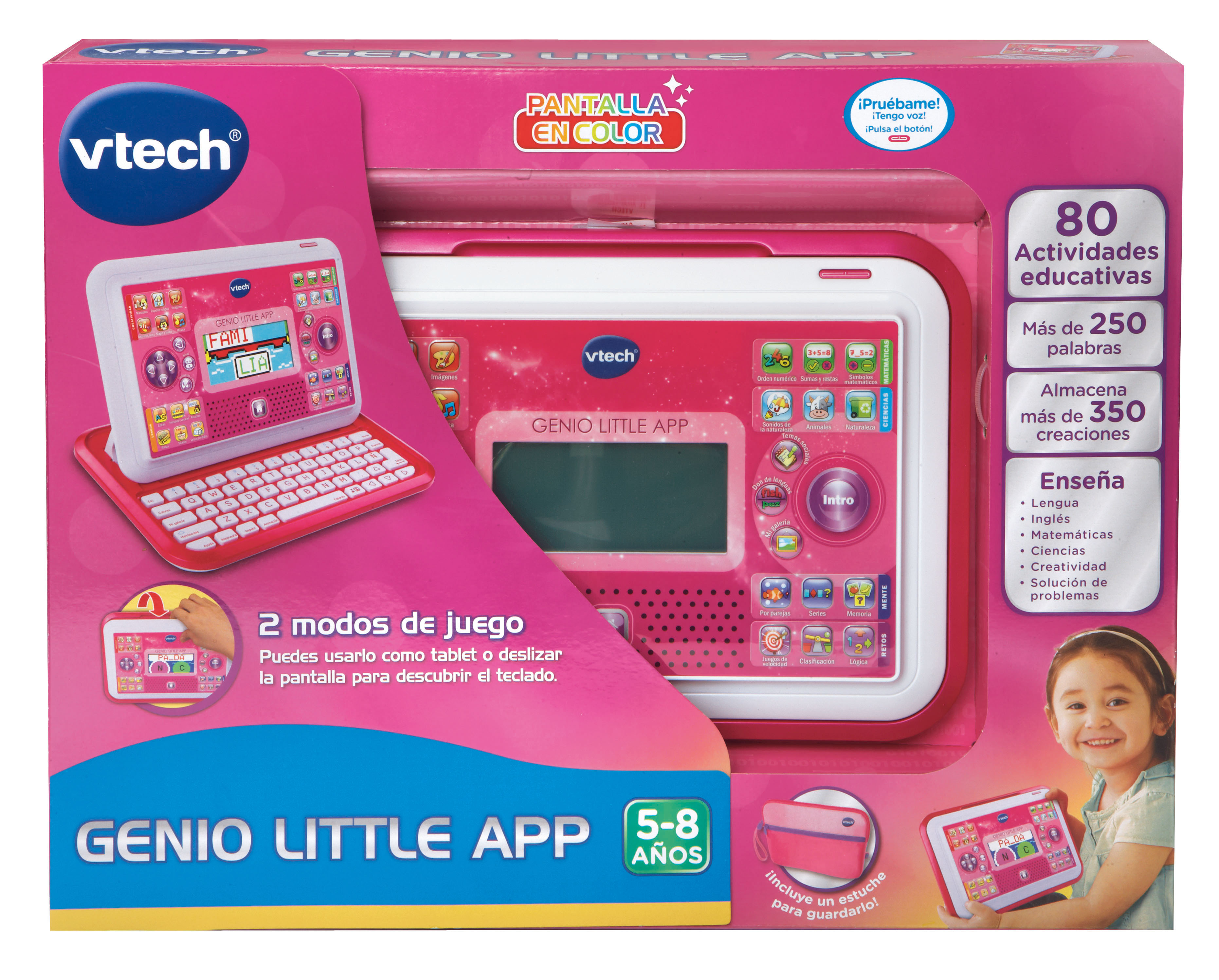 VTech Portátil e tablet 2 em 1 Genio Little app rosa 6