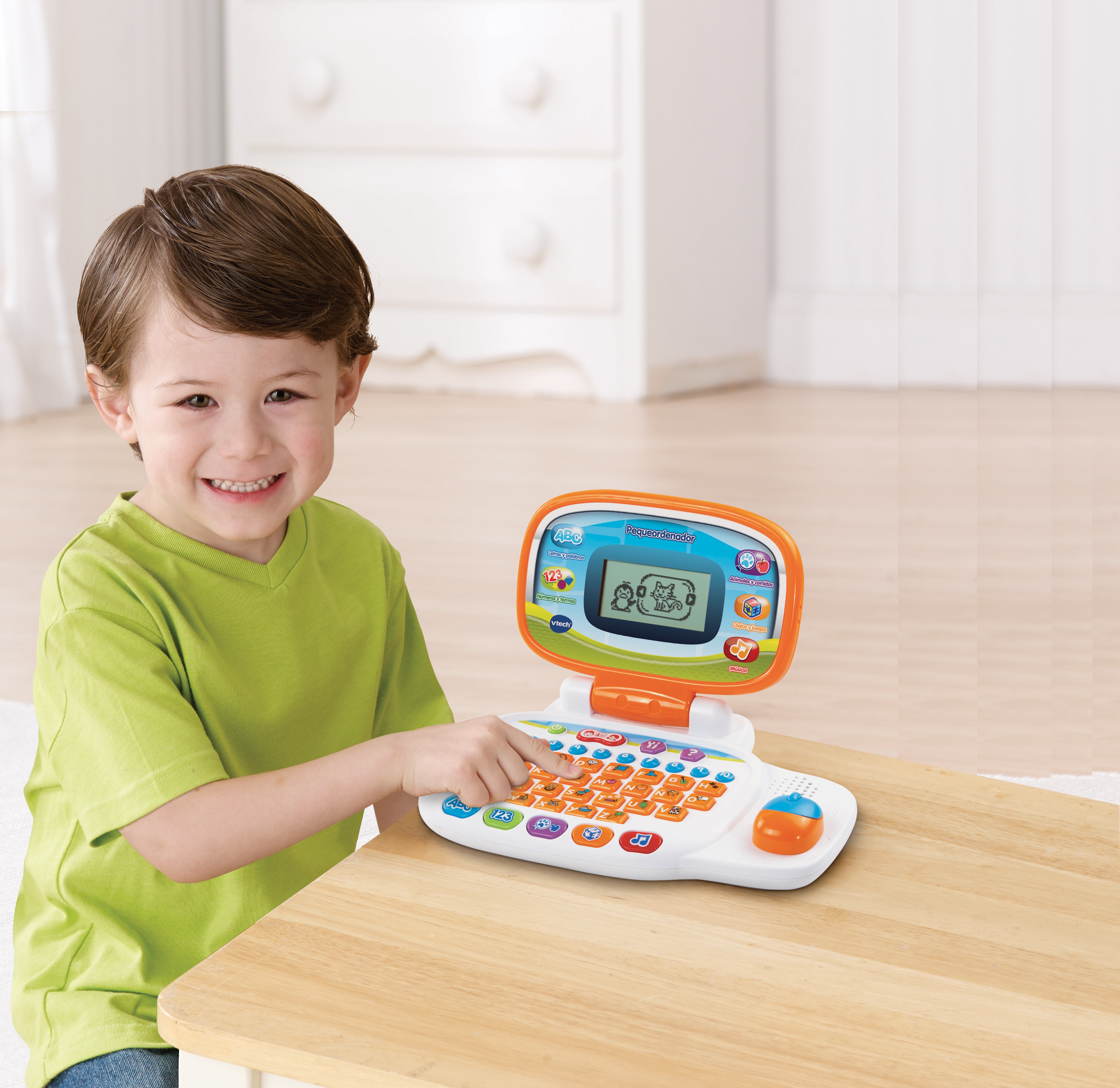 Pequeordenador multicolor Ordenador portátil educativo para niños, ratón direccional VTech 3