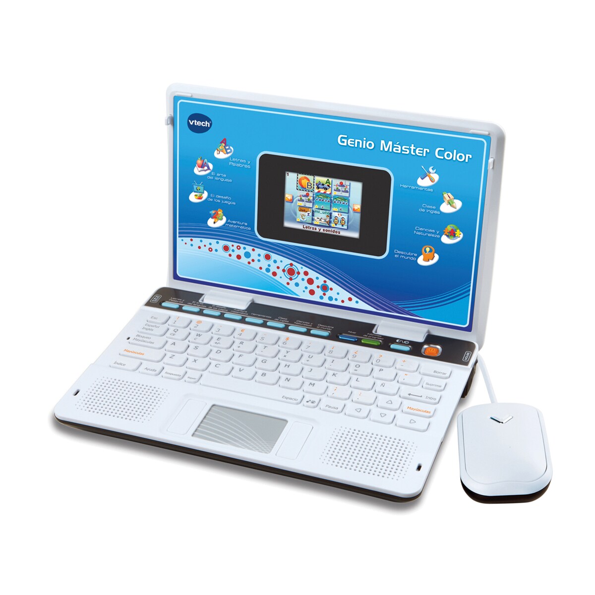 Genio Máster Color bilingüe azul Ordenador infantil bilingüe con
