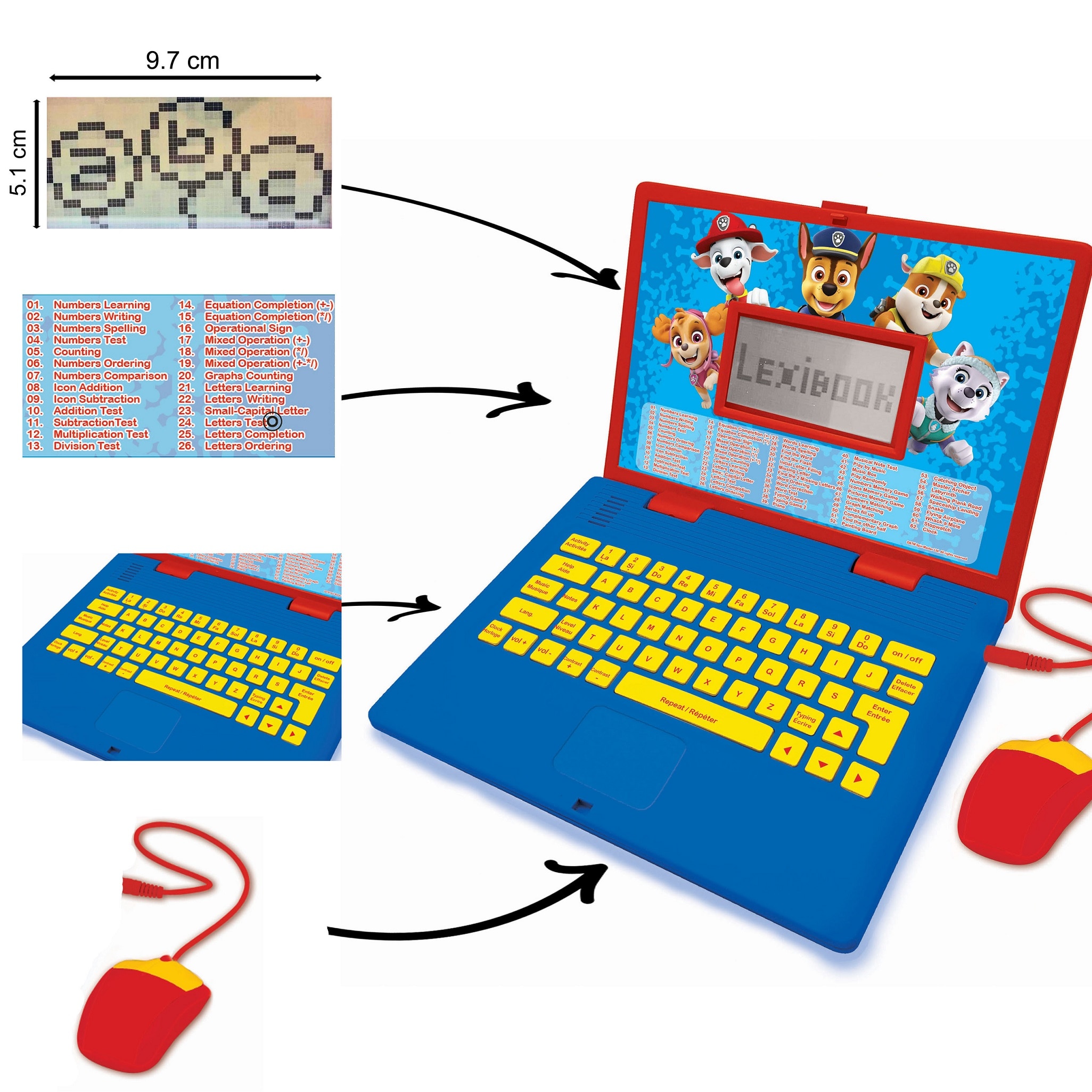 Computador Bilingue Paw Patrol La Patrulla Canina LEXIBOOK 7