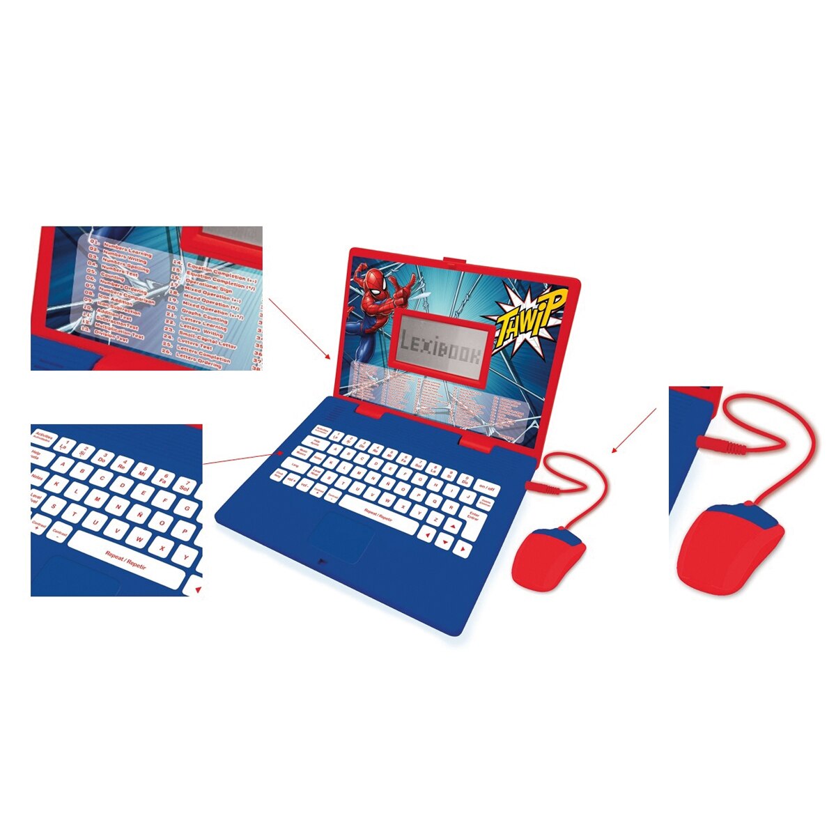 Ordenador infantil Spiderman Lexibook 3