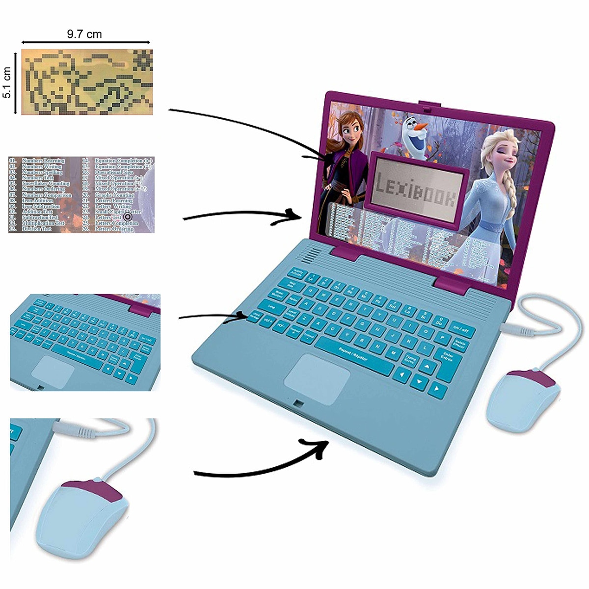 Ordenador infantil Frozen Lexibook 3