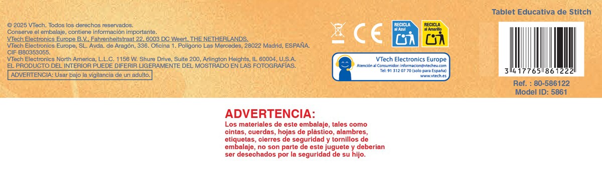 Tablet educativa Stitch Disney Vtech 6