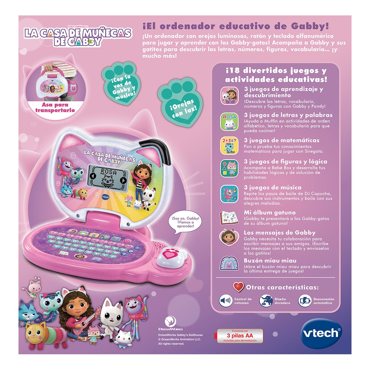 Ordenador educativo La casa de muñecas de Gabby 5