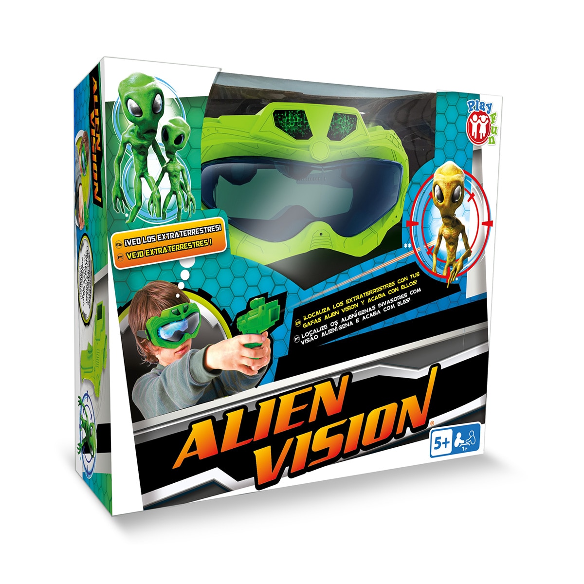 Juego con gafas de visión especial Aliens vision Play Fun 2