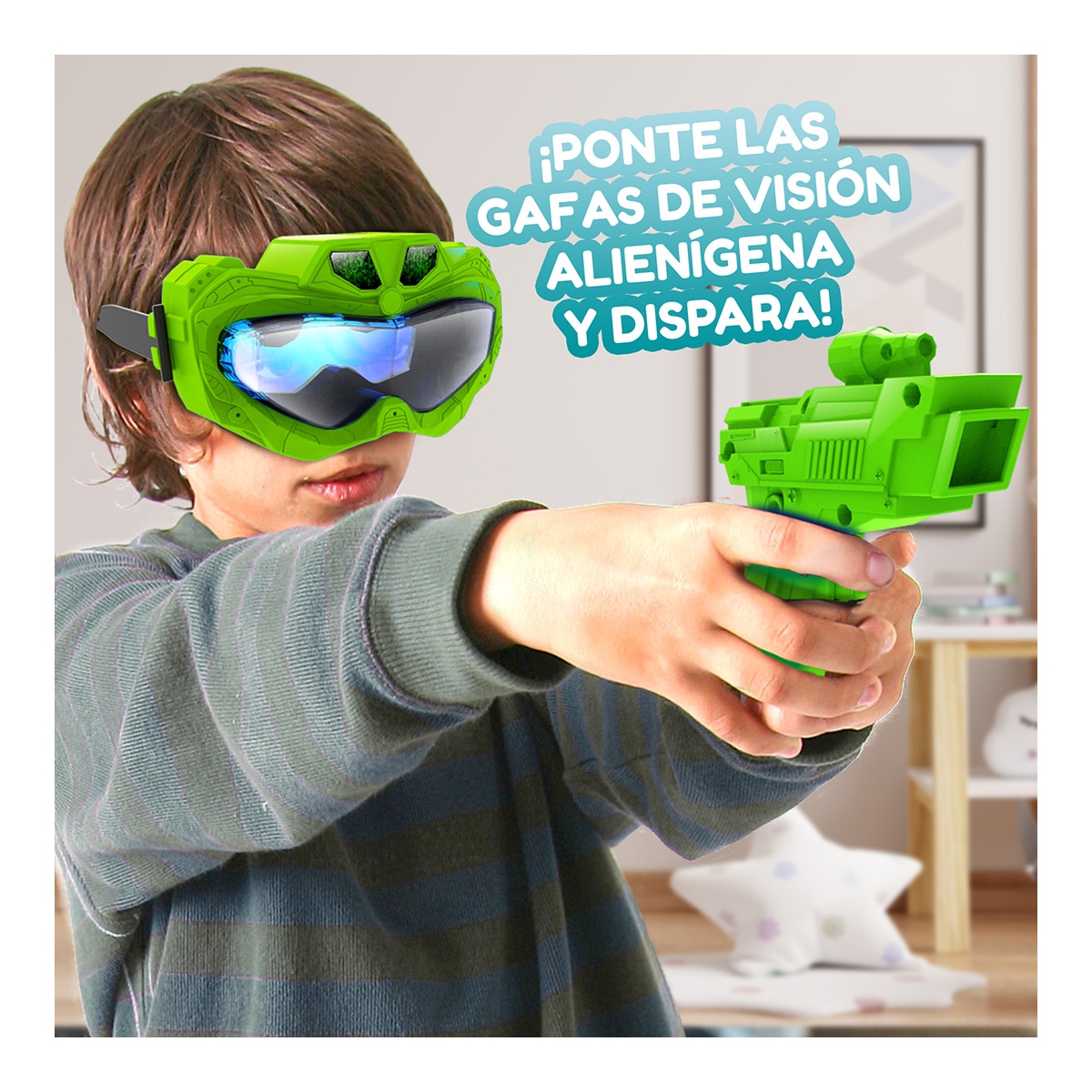Juego con gafas de visión especial Aliens vision Play Fun 4