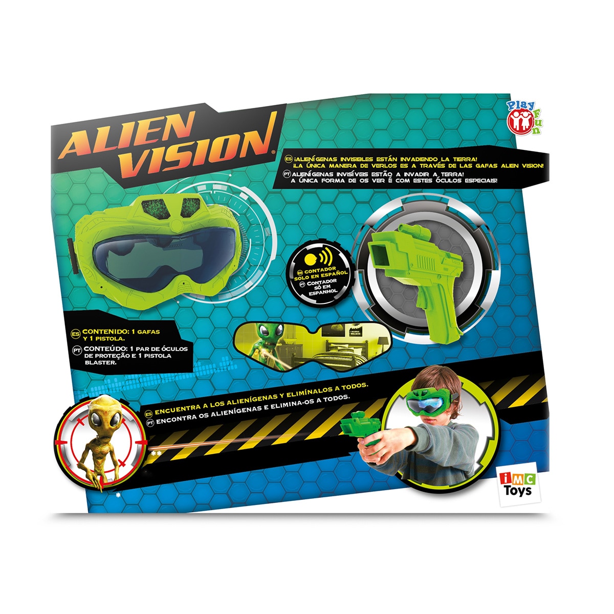 Juego con gafas de visión especial Aliens vision Play Fun 5