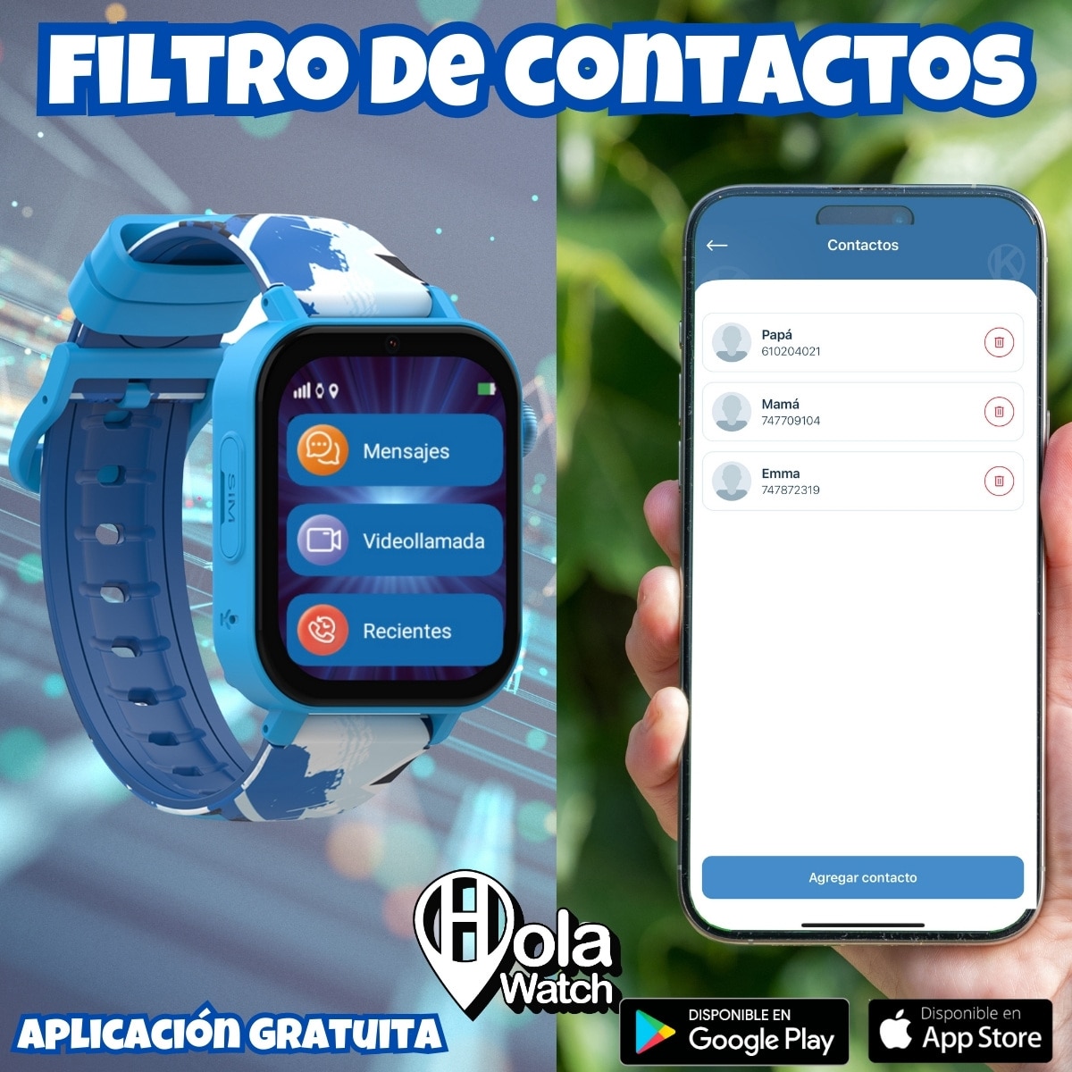 Reloj Inteligente Holawatch " X Plus Pink Android" con correas intercambiables y protector de pantalla 10
