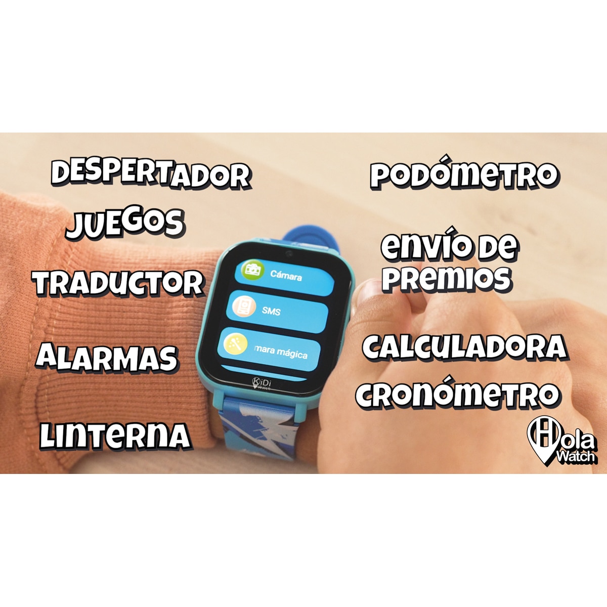 Reloj Inteligente Holawatch "X Plus Blue Android " con correas intercambiables y protector de pantalla 9