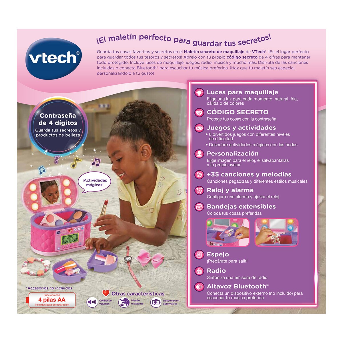 Mi maletín tocador secreto de maquillaje KidiSecrets Vtech 6