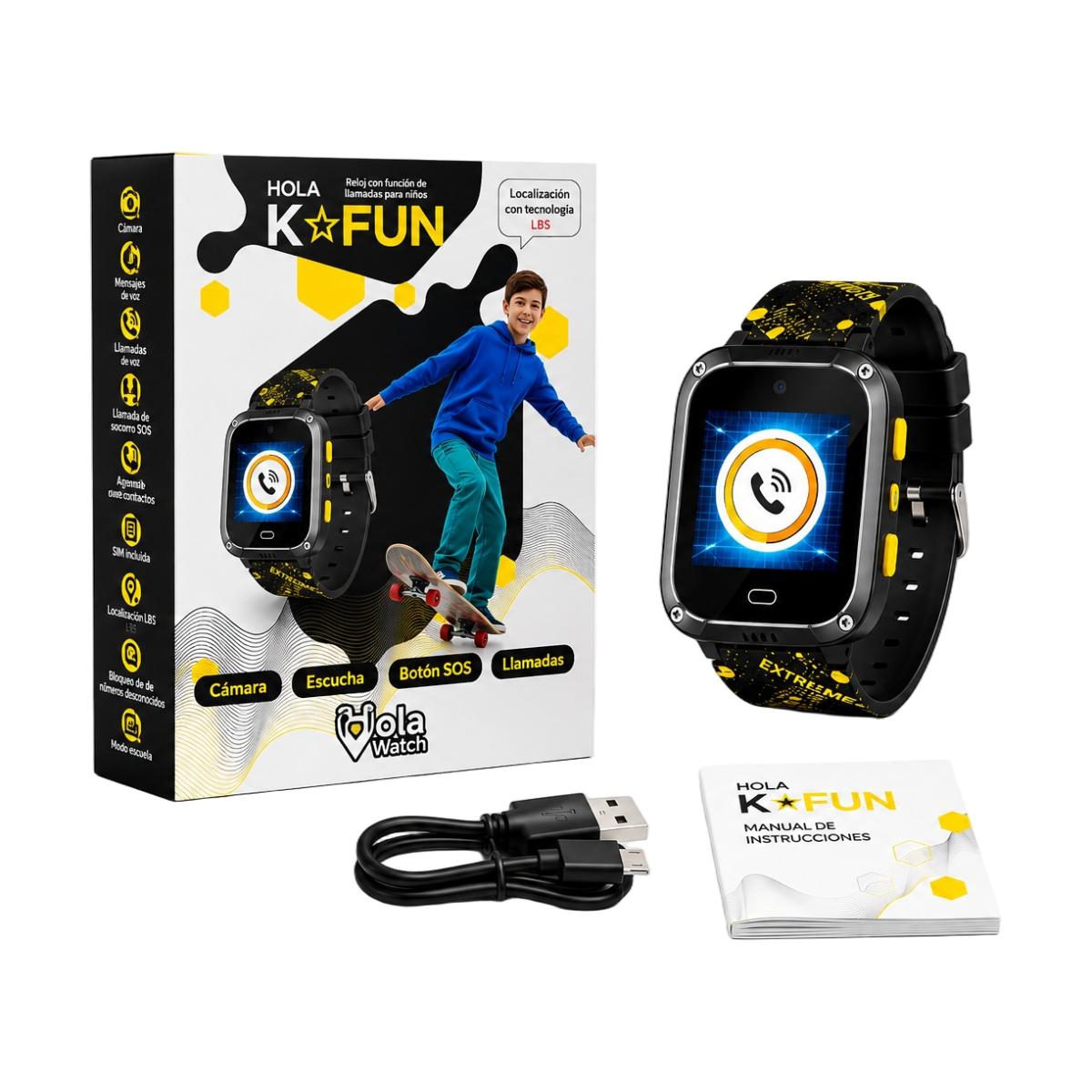 Imagen 0 de Reloj Inteligente Holawatch K-Fun Negro Cefa Tronic