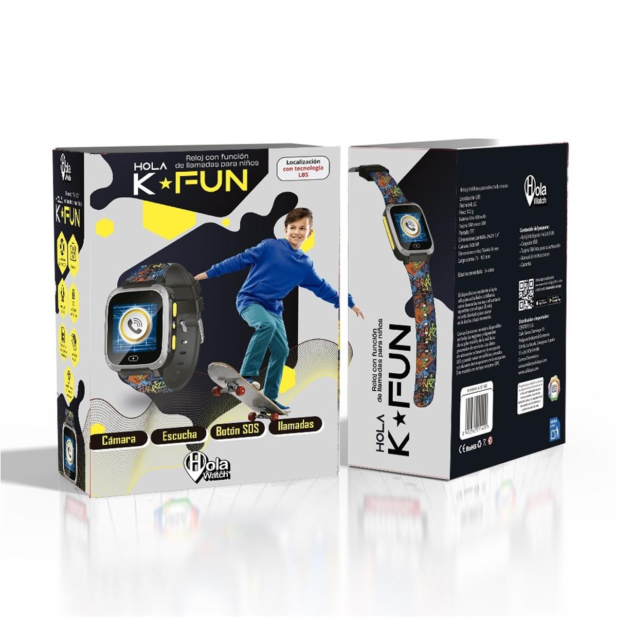 Reloj Inteligente Holawatch K-Fun Negro Cefa Tronic 14